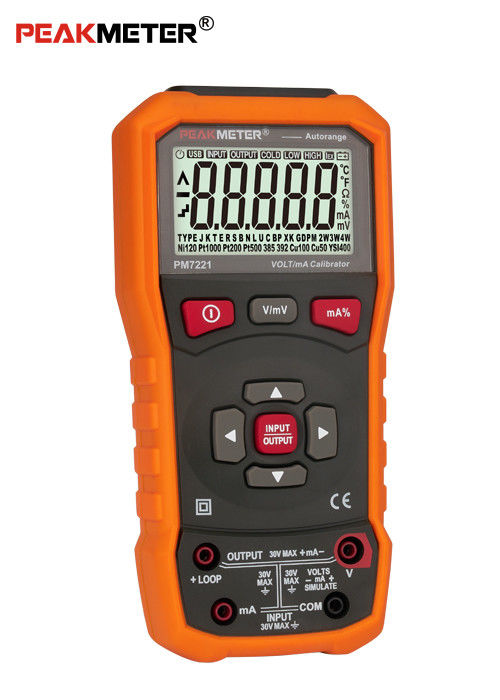 Calibrateur de tension et de courant PM7221 PEAKMETER Calibrateur numérique de courant CC de tension PM7221 0-10V 0-24mA 