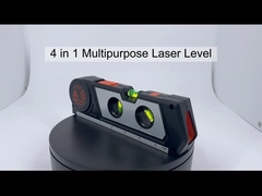 4 en 1 niveau laser Multipurpose Cross Line Laser bulle horizontale et règle de niveau