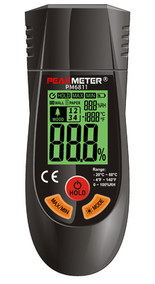 Appareil de contrôle de compensation de température de sonde de sensibilité de mètre environnemental d'industrie de bois de construction haut