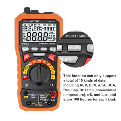 Mesure automatique multifonctionnelle de valeur relative de niveau sonore de multimètre de Digital de gamme