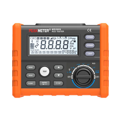 Testeur professionnel d'interrupteur de fuite avec test AUTO RAMP et détection de tension de défaut